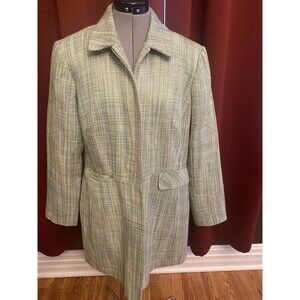 Worthington Jacket Green Tweed Sz-16 Career Wear Slacks Skirt Dress